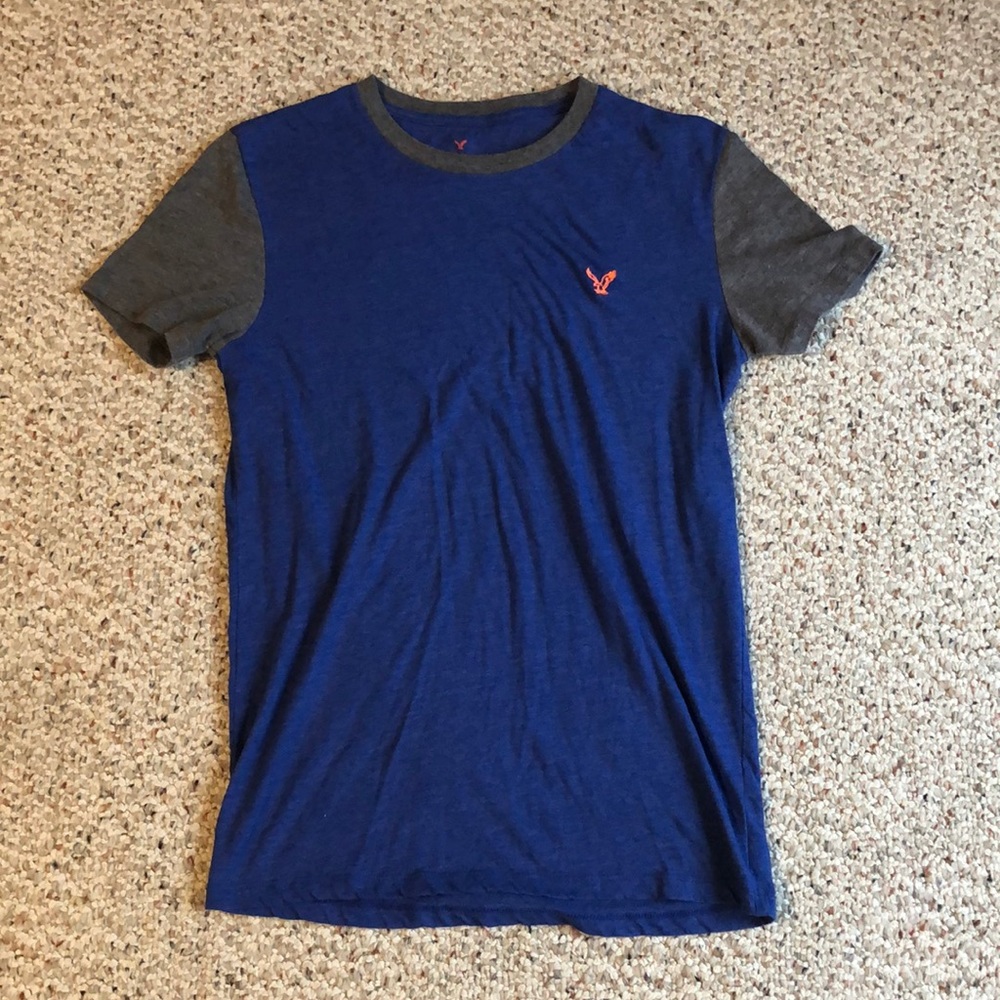 Adult small heritage tee shirt blue